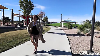 Mature American Lady Enjoys Outdoor Sex In Public