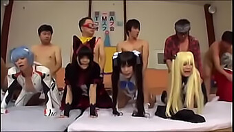 Asian Cosplay Orgy With Multiple Partners