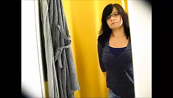 Playing Around In The Changing Room With Voluptuous Breasts