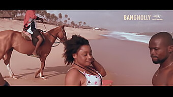 Natural African Beauties Engage In Rough Oral And Doggy Style Sex On A Beach Picnic