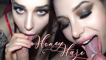 Nachschulbegegnung Mit Stiefschwester: Honey Haze Gibt Blowjob