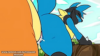 Lucario Charizard Szűk Puncijából Élvez El