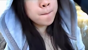 My Attractive Asian Lover Giving Me Oral Pleasure In A Public Park And Consuming My Ejaculation