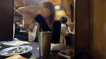 Intimate Homemade Video Of A Slender Japanese Hostess In A Tavern