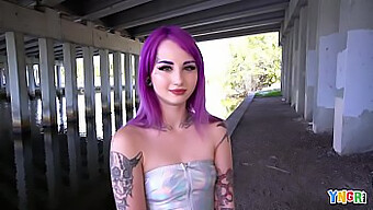 Young Tattooed Punk With Purple Hair Gets Passionately Fucked In Pov