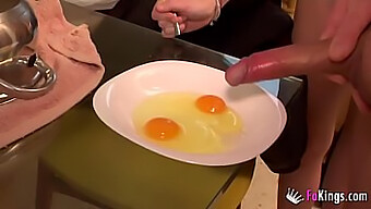 Young Spanish Teen Ainara Enjoys Consuming Cum-Filled Omelets As Her Morning Meal