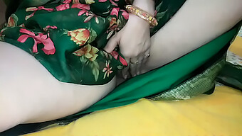 A Young Woman Sensually Undresses Under Her Saree