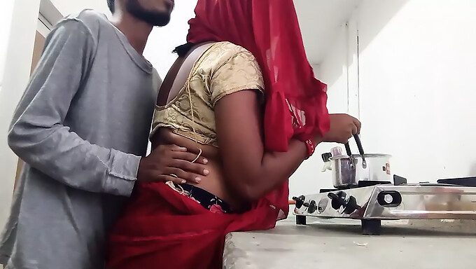 Mature Indian Desi Woman Enjoys Homemade Kitchen Sex