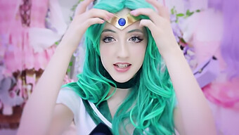 Beckii Cruel'S Sensual Sailor Neptune Cosplay For Your Pleasure