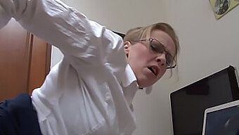 Our New Secretary Gets Her Boss'S Attention In A Hot Anal Encounter On Her First Day