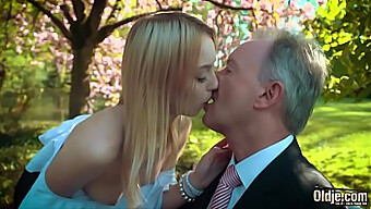 Teenage Blonde Gives Deepthroat And Swallows Mature Man'S Ejaculation